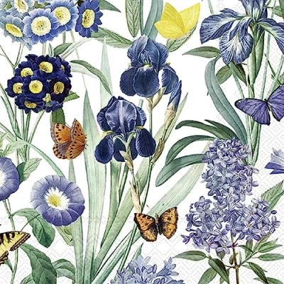 Image of CraftyThings 4 x Paper Napkins Blue Velvet Ideal for Decoupage/Napkin Art