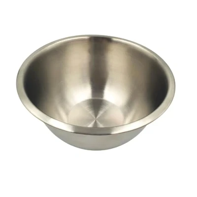 Image of Fackelmann Mixing Bowl 22cm, Stainless Steel, Extra Deep, Food Safe, Baking Cooking Preparing, Medium Dish, Fridge &amp; Freezer Durable Lightweight, Versatile, Rimmed Nesting Bowls, 2400ml