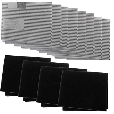 Image of SPARES2GO Cooker Hood Grease Filter Kit for Belling Kitchen Extractor Fan Vent (8 x Grease, 4 Carbon Filters)