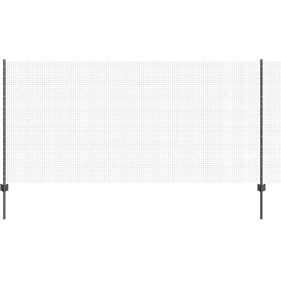 Image of vidaXL Welded Wire Fence with 22 U Posts Grey 1.2x25 m Steel