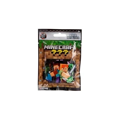 Image of MINECRAFT NANOFIGS BLIND BAG ASSORTMENT of 1.65 inch Die Cast action figure characters to collect play and display. Perfect for gift collector, pocket money friendly ideal party favours