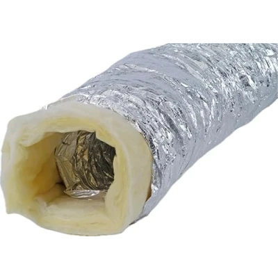 Image of Aluminium Insulated Ducting 4&quot; 100mm x 10 Metre Long Foil Flexible Ventilation Hose