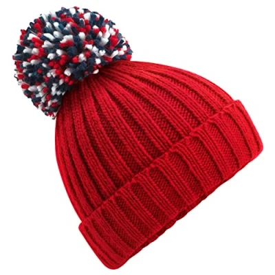 Image of Beechfield Hygge Beanie Stylish Cuffed Design Classic Red