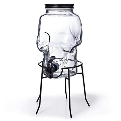 Image of Skull Drinks Dispenser with Stand 4ltr Beverage Dispenser, Juice Cocktail