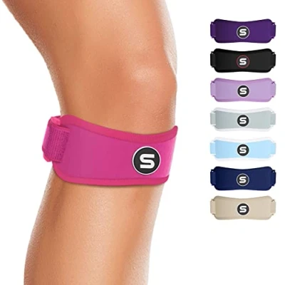 Image of Sleeve Stars Patellar Tendon Support Strap Osgood Schlatter Band Knee Brace for Kids, Youth, Women &amp; Men w/ 3 Lengths, Swedish Brand Patella Arthritis, Tendonitis Pain (Light