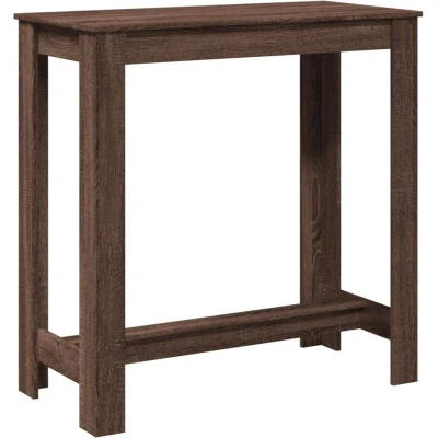 Image of vidaXL Bar Table Brown Oak 102x50x103.5 cm Engineered Wood