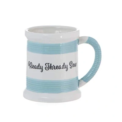 Image of Boxer Gifts Ready Steady Sew Novelty Mug Realistic Thread Detailing Funny Sewing Themed Gift for Her,MU4121