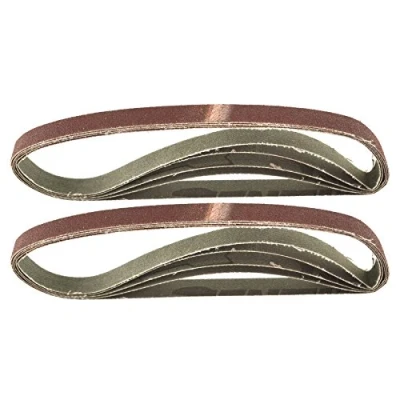 Image of Belt Power Finger File Sander Abrasive Sanding Belts 457mm x 13mm 80 Grit 10 PK
