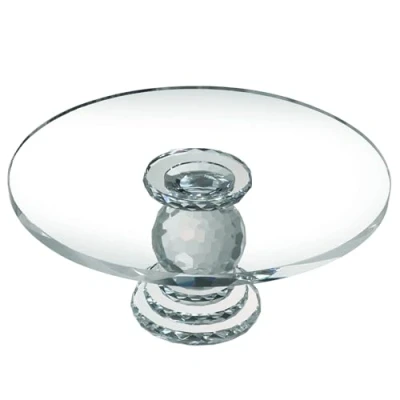 Image of Crystal Glass Cake Stand, Uten 10.6&#039;&#039; Display Fruit Plate, Clear Desserts Holder for Wedding Cakes Serving Platters