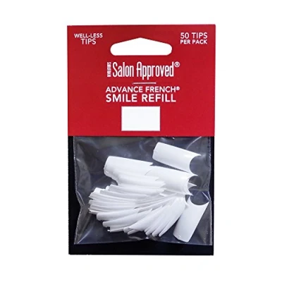 Image of Pro Impressions Advance French Smile 50 Nail Tips, Size 0, White