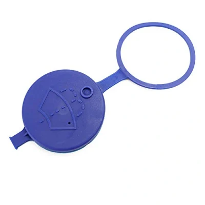 Image of Windshield Reservoir Bottle Cap, Wiper Washer Flui d Tank Cap Compatible with Peugeot 307 206 207 Blue