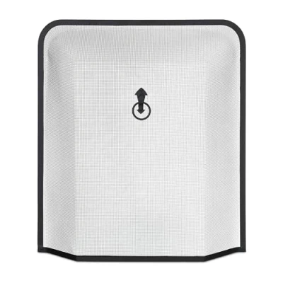 Image of Relaxdays Fireguard, Grille, Oven &amp; Stove, Protect Against Flying Sparks, HxW: 61 x 54 cm, Metal, Black, Iron, 9 cm