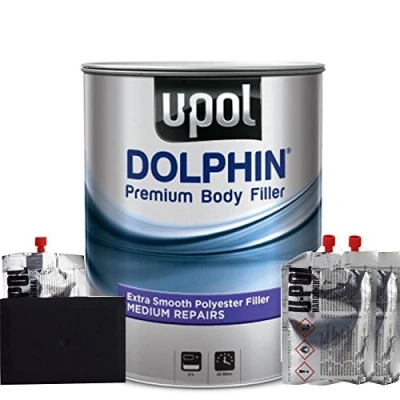 Image of DOLPHIN U Pol Ultra Fine Premium Body Filler For Medium Depth Repairs 3 Litre Tin Excellent Adhesion/Superb Filling &amp; Build Quality/Easy To Sand Shape