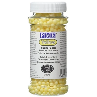 Image of PME Sugar Pearls Yellow 100 g