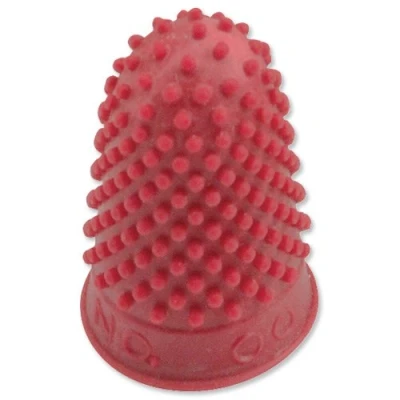 Image of Quality Thimblette Rubber for Note counting Page turning Size 00 Very Small Red