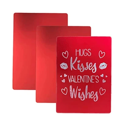 Image of Zoom Precision Metal Engraving Sheets for Etching with Maker, Explore Air 2, Silhouette Cameo 4, Brother Scan and Cut Tool Tip Engraver 3 Pack