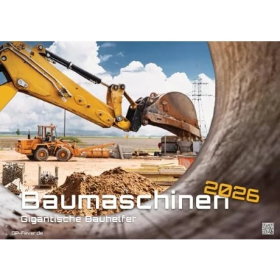 Image of Construction Machines Giant Aids 2025 Calendar DIN A3 (approx. 42 cm x 30 cm)