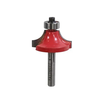 Image of Faithfull FAIRB41 Router Bit TC Rounding Over 1/4in 15.8mm x 9.5mm, Red / Silver