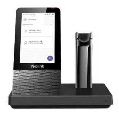 Image of Yealink WH67 All In One, Convertible DECT Wireless Headset &amp; UC Workstation with 4.0 Inch (480 x 800px) Capacitive Touch Screen Acoustic Shield Technology Black/Silver