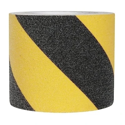 Image of WELSTIK 10CM x 5M Anti Slip Adhesive Tape, Non Tape Improving Grip, Strong Safety Sticker for Indoor and Outdoor, Work Safety, Home Black&amp;Yellow