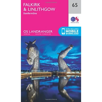 Image of Falkirk &amp; Linlithgow Map Dunfermline Ordnance Survey OS Landranger 65 Scotland Walks Cycling Days Out Maps Adventure: 065