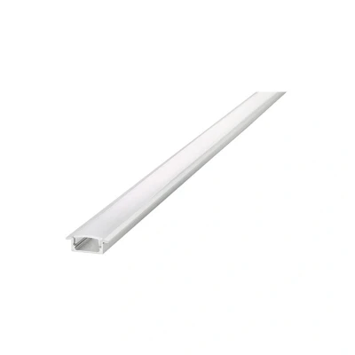 Image of Recessed Frosted Diffuser 23.2x7.9mm Aluminium Profile Rail 1 Metre Integral LED