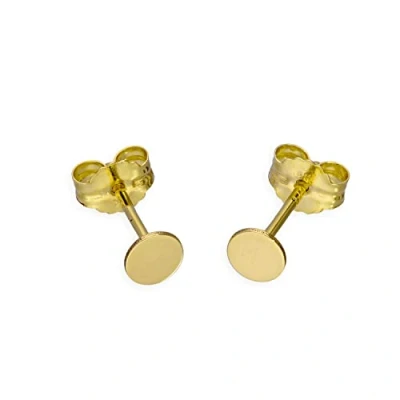 Image of 9ct Gold Flat Circle Stud Earrings