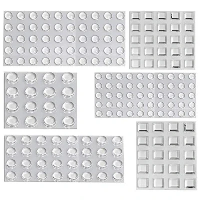 Image of Clear Rubber Feet,193 pieces Non Slip Door Stops Pads Self Adhesive Bumper Transparent Stick Buffer for Cabinet Glass Crafts Coasters Noise Dampening 6 Size