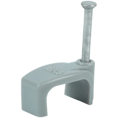 Image of 5x TIMCO Flat Twin &amp; Earth Cable Clips Grey 225159 Pack of 100