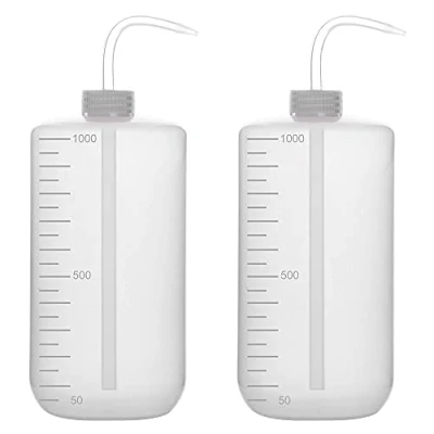 Image of stonylab Wash Bottle, 2 Packs Plastic Squeeze LDPE with Narrow Mouth (1000 ml, Packs)