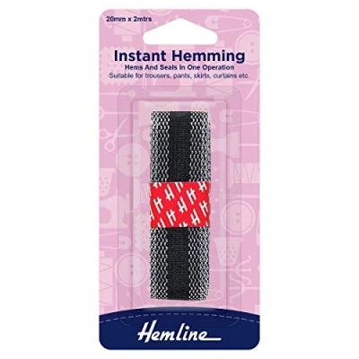 Image of Hemline H784.B Black Hemming Tape 20mm x 2m by Haberdashery