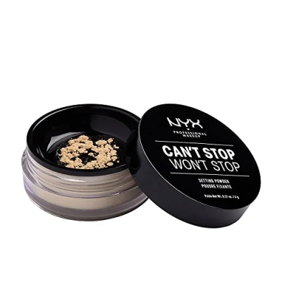 Image of NYX Professional Makeup Can&#039;t Stop Won&#039;t Setting Powder, Loose Format, Matte Finish, Oil Absorbing, Vegan Formula, Shade: Light Medium