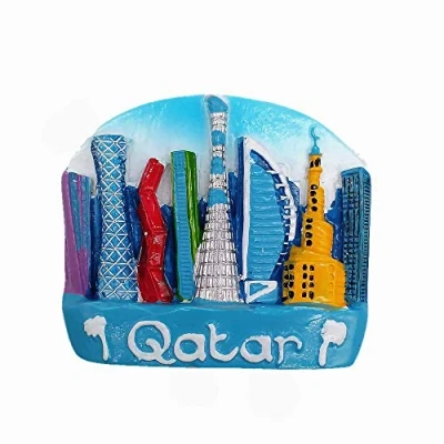 Image of 3D Qatar Fridge Magnet Travel Souvenir Gift Home Kitchen Decoration Refrigerator Magnetic Sticker Craft Collection