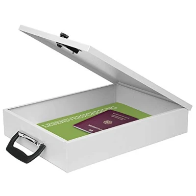 Image of WEDO 1022537 Document Box A4 with Combination Lock Light Grey