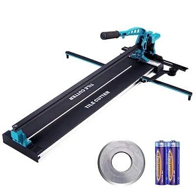 Image of VEVOR Manual Tile Cutter, 800mm, Porcelain Ceramic Cutter with Tungsten Carbide Cutting Wheel, Infrared Positioning, Anti Skid Feet, Durable Rails for Professional Installers or Beginners
