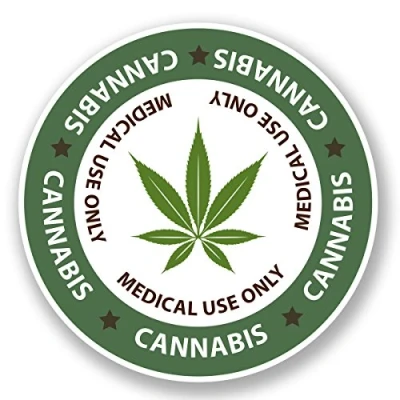 Image of 2 x Cannabis Vinyl Sticker Decal Bike Laptop Medical Use Weed Marijuana #5871 (10cm 10cm)
