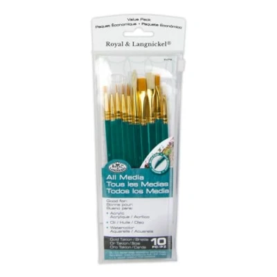 Image of Royal and Langnickel Natural Hair Super Value Brush Set (Pack of 10)