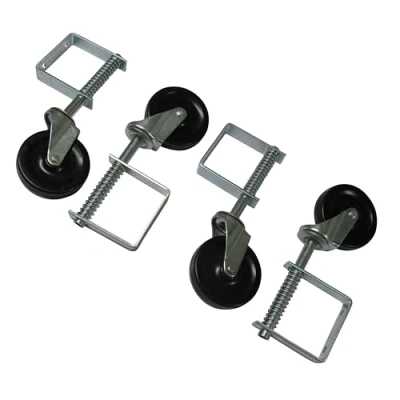 Image of Spring Loaded Gate Wheel 4&quot; (Heavy Duty Sliding Fence Support Jockey Door 100MM) (Pack of 4)