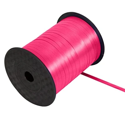 Image of Creative Party Fuchsia Pink Curling Ribbon Decoration 1 Pc, Polyester, Deep Cerise, 9 x 19 cm