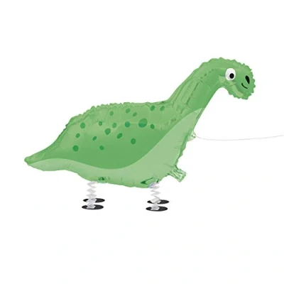 Image of Innovative Walking Pet Dinosaur Foil Balloon Lifelike Green Jurassic Adventure Companion Perfect for Prehistoric Themed Parties &amp; Gifts 1 Pc