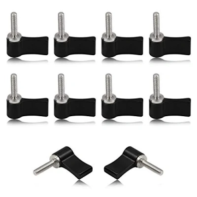 Image of SPEEDWOX 10 Pcs M4 17mm Threading Rotating Knob, Adjustable Thumb Lever Screw, Screw with Single Wing, Red Aluminum Alloy for Electronic Equipment