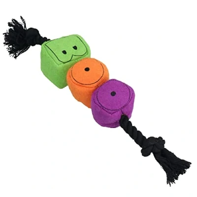 Image of AB Tools Dog Puppy Small Plush Comfort Squeaky BOO Rope Play Toy