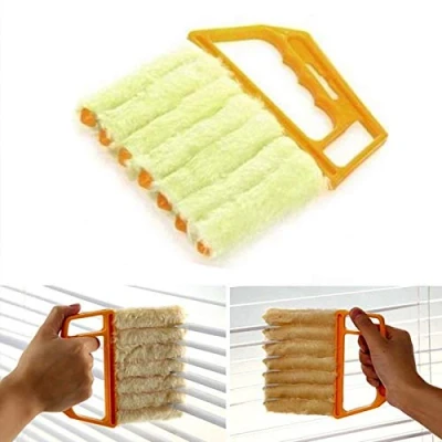 Image of Blind Cleaner Blinds Cleaning Brush 7 Slats Mini Hand Held Microfibre Washable for Curtains / Air Conditioning