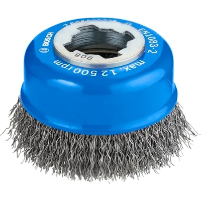 Image of Bosch Professional 2608620725 Crimped Cup Brush (for Metal, X LOCK, Diameter 75 mm, Wire Thickness 0.3 for 125 mm)