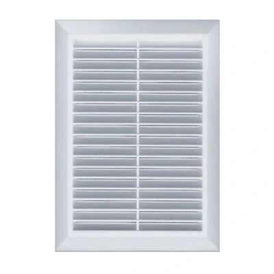 Image of White Air Vent Grille 140mm x 280mm with Fly Screen Wall Ventilation Cover Grid.