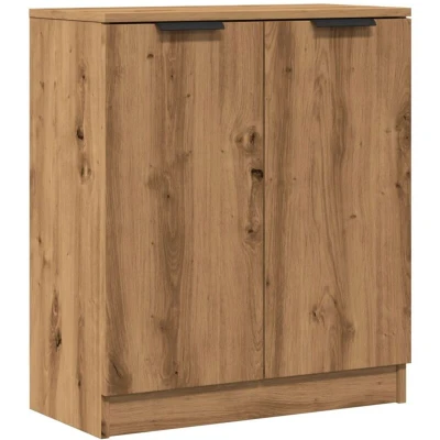 Image of vidaXL Sideboard Artisian Oak Storage Cabinet, Modern Style, Ample Storage, Engineered Wood, Living Room/Bathroom/Bedroom, 60x30x70cm, Assembly Required