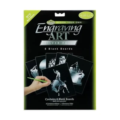 Image of Royal &amp; Langnickel Engraving Art Silver 5 x 7 inch Blank Board (Pack of 6)