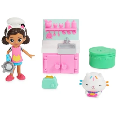 Image of Gabby’s Dollhouse, Lunch and Munch Kitchen Set with 2 Toy Figures, Accessories Furniture Piece, Kids’ Toys for Ages 3 above