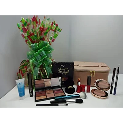 Image of Glory Cosmetics No7 Shimmer Glow Beauty Make Up Carry Case Gift Hamper For Her Wrapped Set, Free Crystal Ring