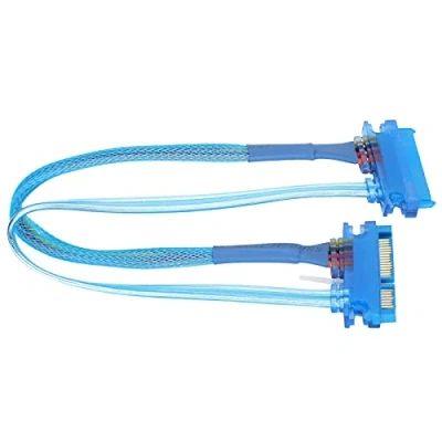 Image of ciciglow Sata Cable,7+15Pin Male To Female Power Cables 22 Pin SSD 3.0 Data Extension Cable for External Hard Disk Transmission,Easy Use (30cm)